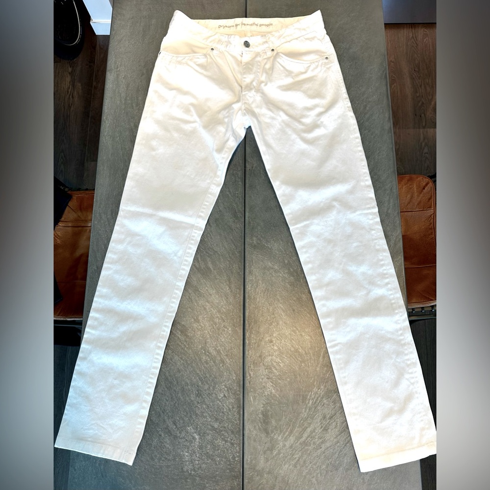 Drykorn Men’s SIT Classic Tapered Fit White Twill Jeans 32 x 34